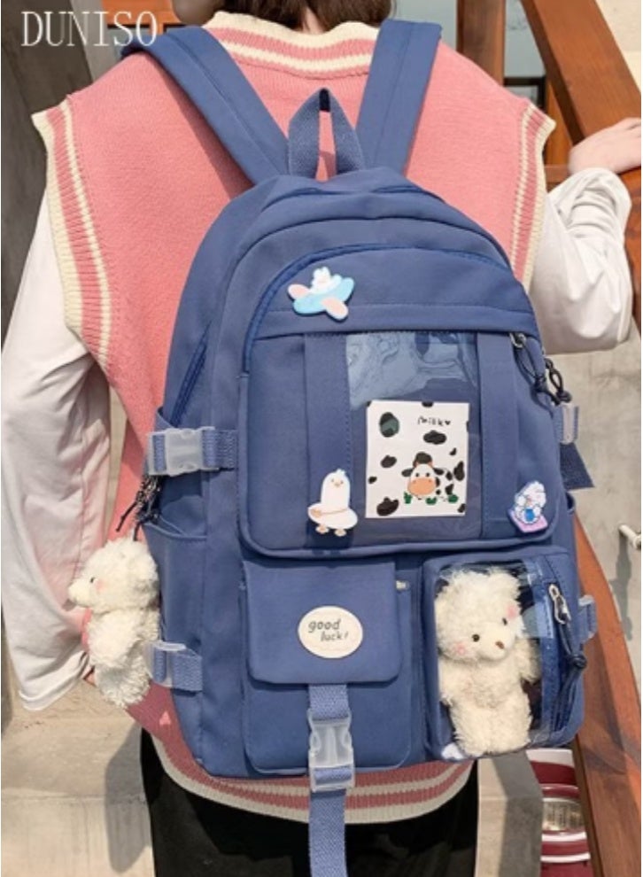 DUNISO Cute - Style Decoration Backpack | Plush Charms, Full of Cuteness - Image 1