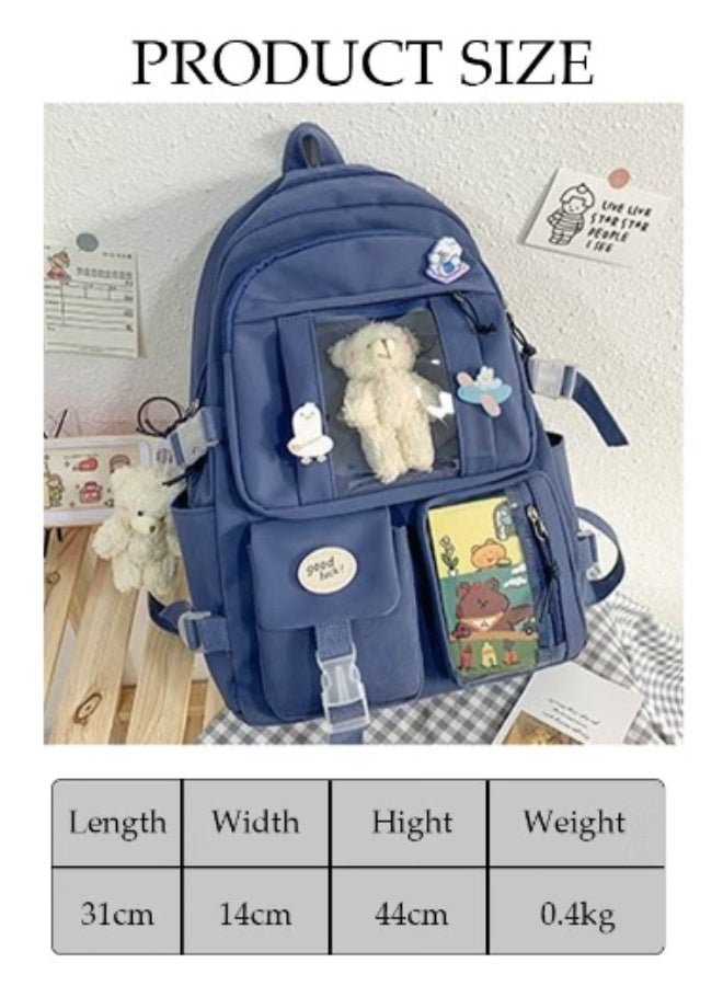 DUNISO Cute - Style Decoration Backpack | Plush Charms, Full of Cuteness - Image 3