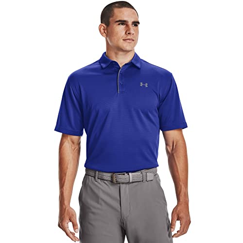 Under Armour Men's Tech Golf Polo , Royal (400)/Graphite, Small - Image 1