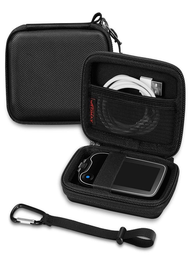 MEDMAX Hard Shell Protective Case for Freestyle Libre 3 2 / Libre Reader, Lightweight Shockproof Diabetic Storage Carrying Case with Clip and Handle (Black) - Image 1
