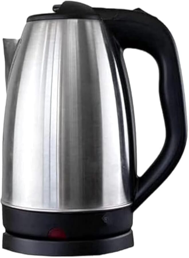 Flamingo Stainless Steel Electric Kattel 1.8l - Fashion Design Black Silver Color and Superior Performance 1500W High Power to Heat Water Quickly and Efficiently.