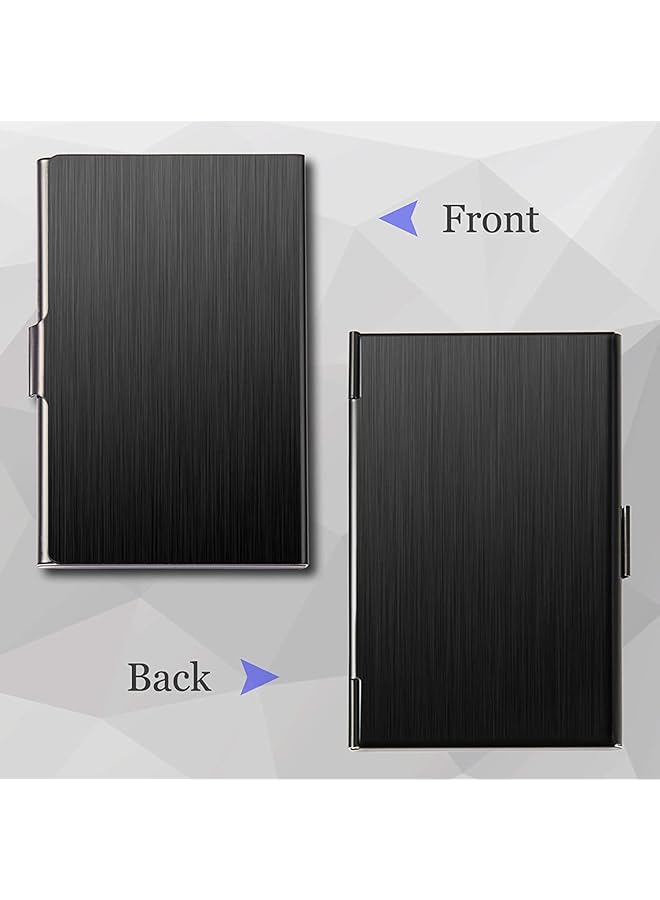 erorex Business Card Case Business Card Holder For Men And Women Pocket Metal Card Case Fashion Professional Stainless Steel Card Holders Purse Name Card Holder Buckle Style Shut Best Gift For Family  - Image 5