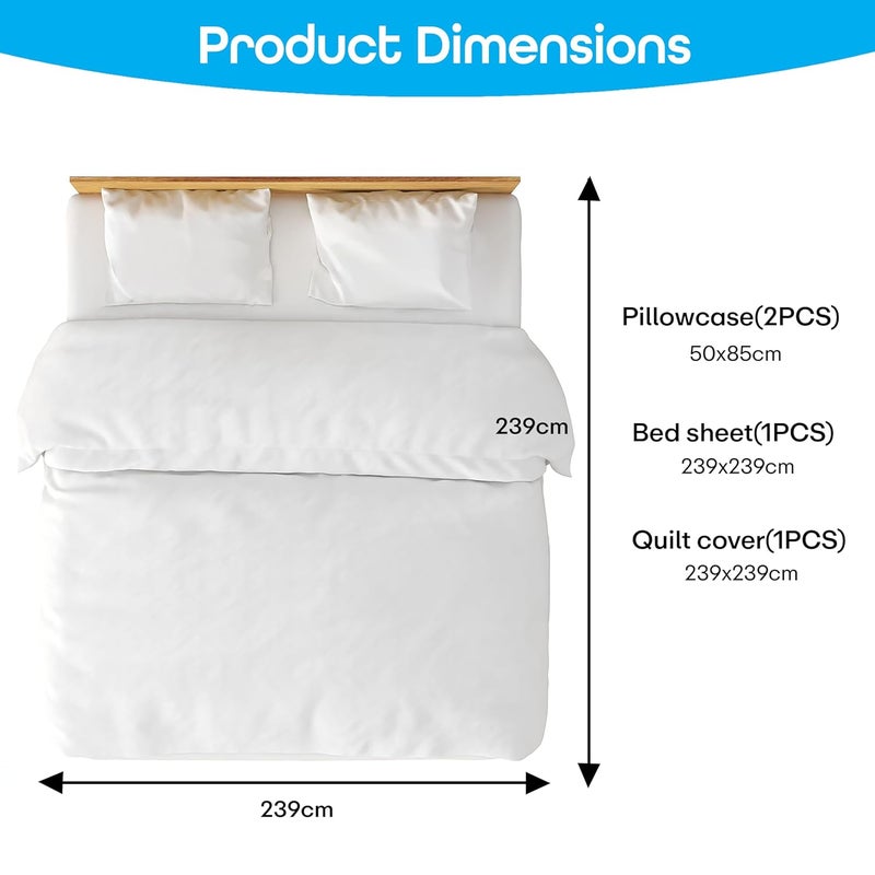PRIME PICK Disposable Bed Sheets Fitted Size Disposable Travel Sheets for Hotel with Quilt Cover and Pillowcase Travel Bedding Sheets for Travel Hotel Hospital 4 PCS - Image 2