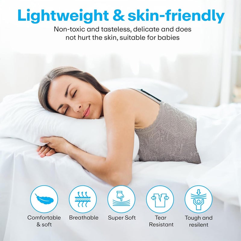 PRIME PICK Disposable Bed Sheets Fitted Size Disposable Travel Sheets for Hotel with Quilt Cover and Pillowcase Travel Bedding Sheets for Travel Hotel Hospital 4 PCS - Image 5