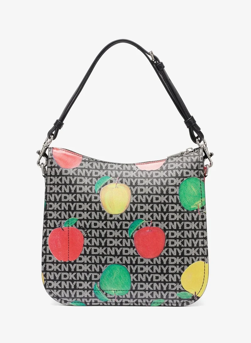 DKNY BLACK LOGO/ BLACK Nessa Medium Crossbody Bag for Women | Best Price UAE