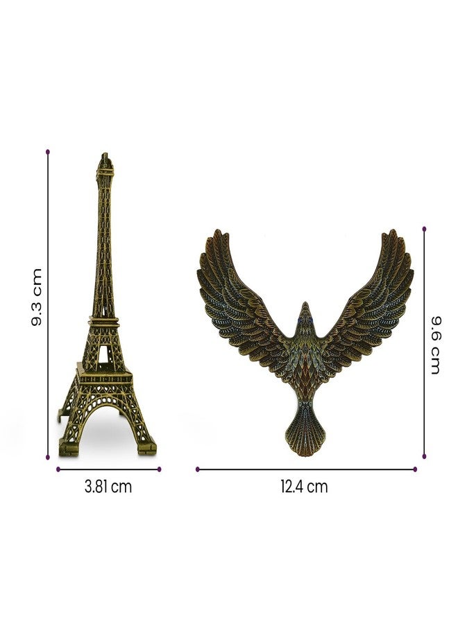 BOGEN LITE Metal Balance Eagle with Eiffel Tower for Home Decor (Color As Per Stock, Standard) - Image 2