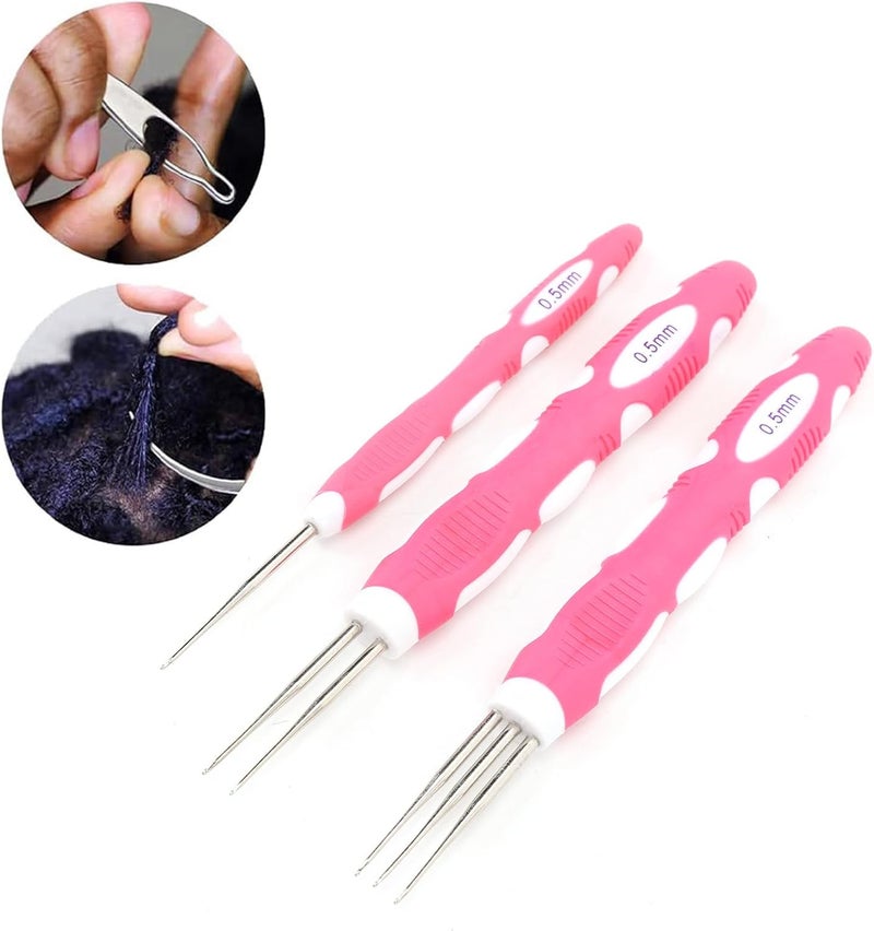 Budget global standard quality Dreadlocks Crochet Hook Set 0.5mm Fine Tip Braiding Tool for Wig Making, Hair Extensions & Dreadlock Maintenance – Stainless Steel, Ideal for Beginners and Pros, Compatible with Hair Types Light sturdy raw material - Image 2