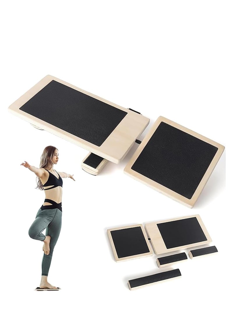 منصة خشبية لتقوية توازن القدم في الكاحل لتدريب التوازن للبالغين الأطفال - Image 1