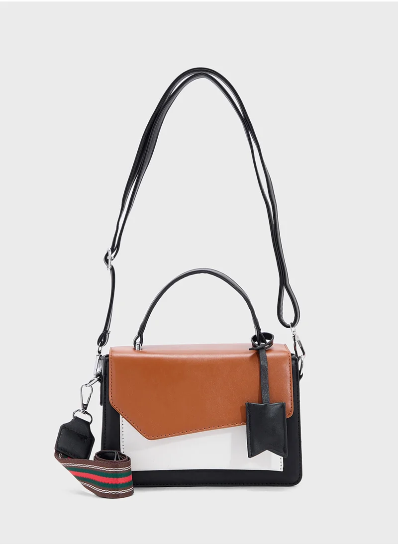 ELLA Color Block Satchel Bag