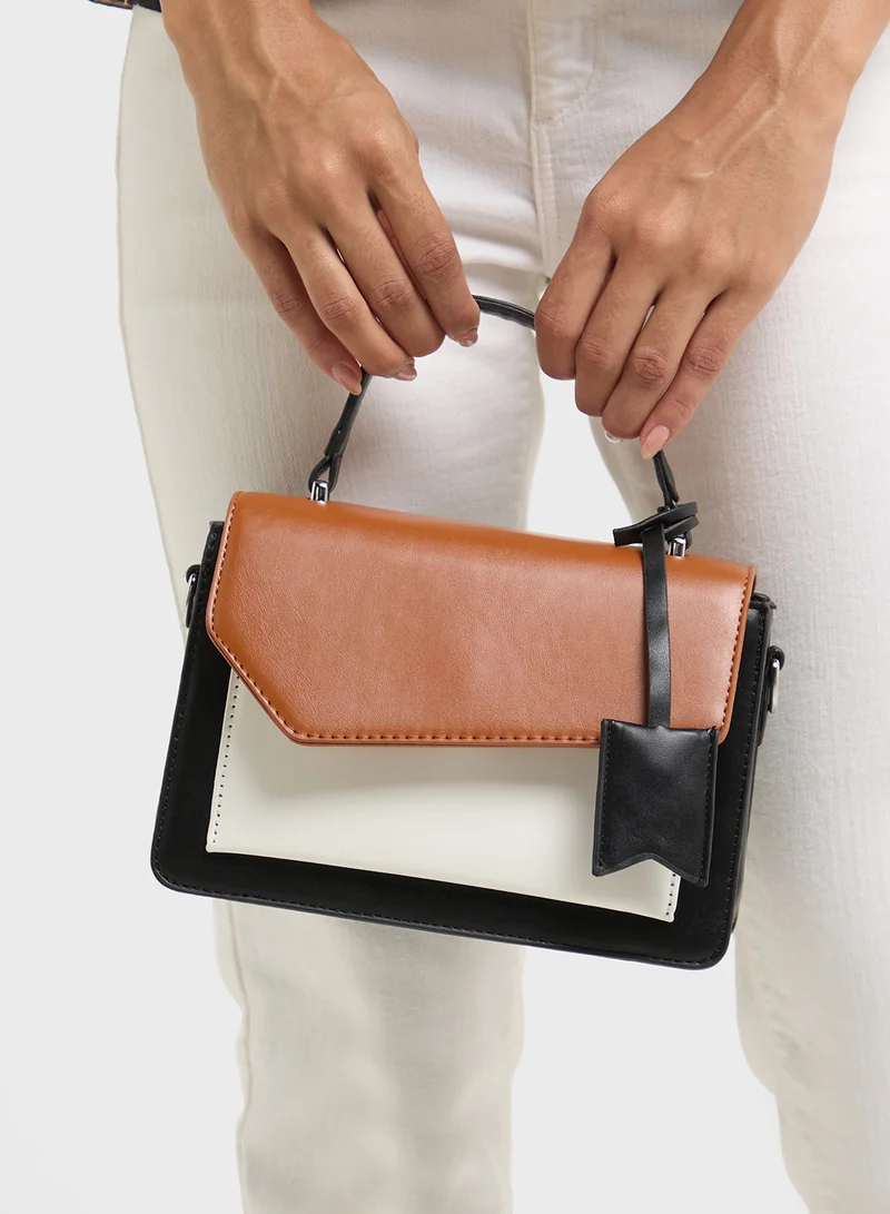 ELLA Color Block Satchel Bag