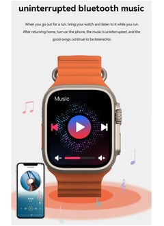 Generic X8+ Plus Ultra Series 8 Smart watch 2.08 Inch IPS display NFC Bluetooth V5 Call Waterproof IP67 Wireless Charger - Gold  - Image 2