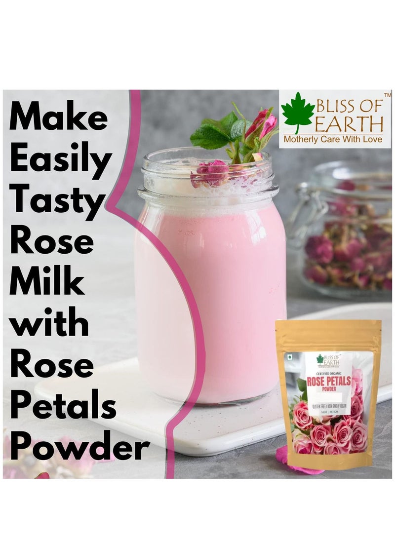 BLISS OF EARTH Bliss Of Earth Pure Natural Rose Petals Powder 2 Of 453GM  Great For Face & Skin Pack Of 2  - Image 4