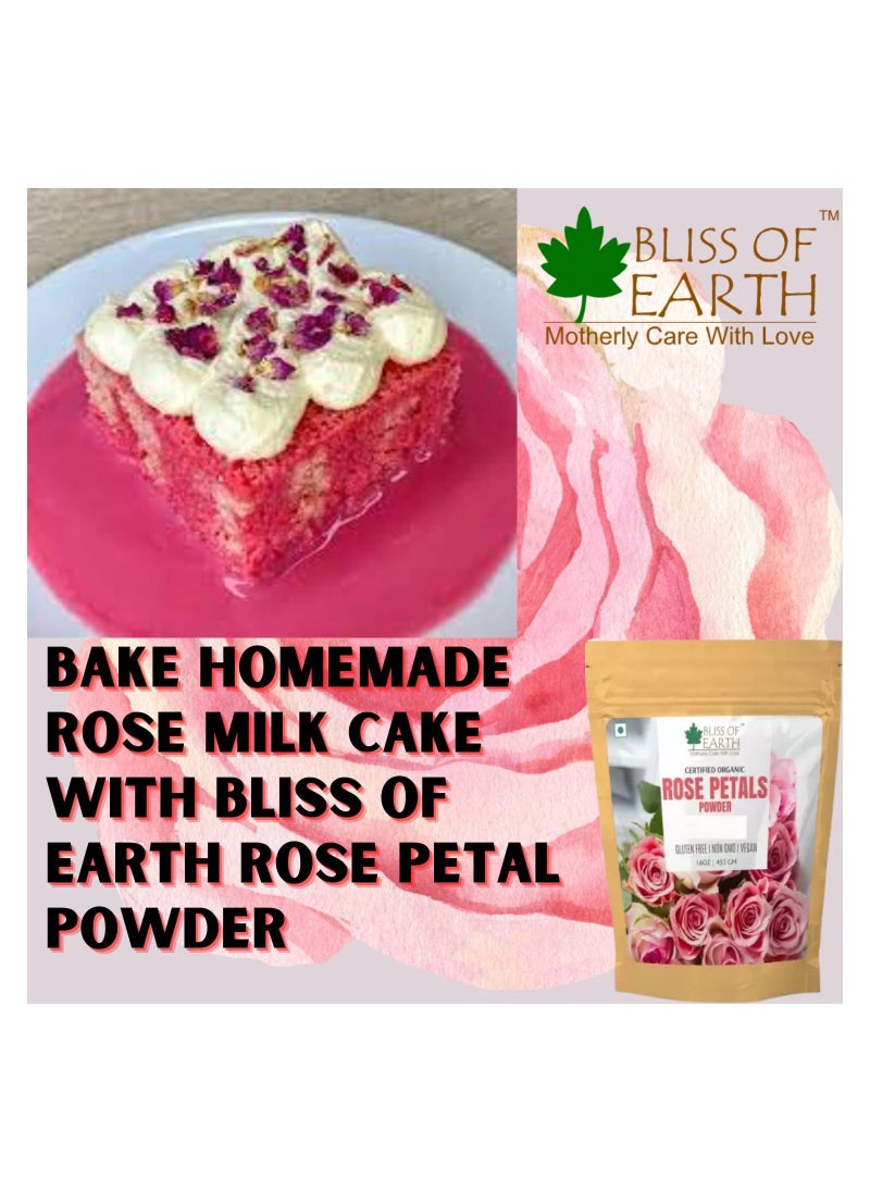 BLISS OF EARTH Bliss Of Earth Pure Natural Rose Petals Powder 2 Of 453GM  Great For Face & Skin Pack Of 2  - Image 5