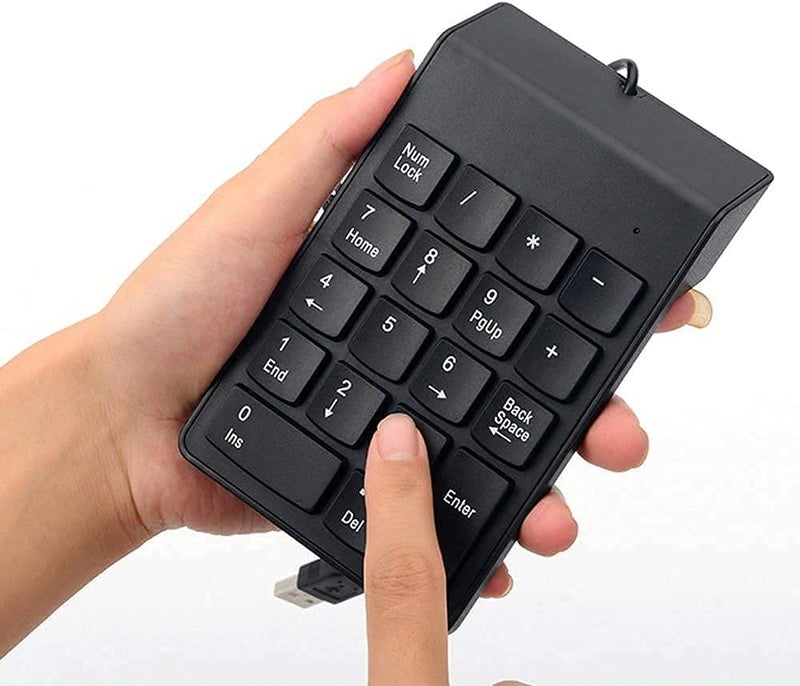 Mini USB Keyboard USB Wired Numeric Keyboard Keypad Adapter 18 Keys Compatible Laptop PC Windows 2000 XP Vista 7 or Millennium Edition - Image 2