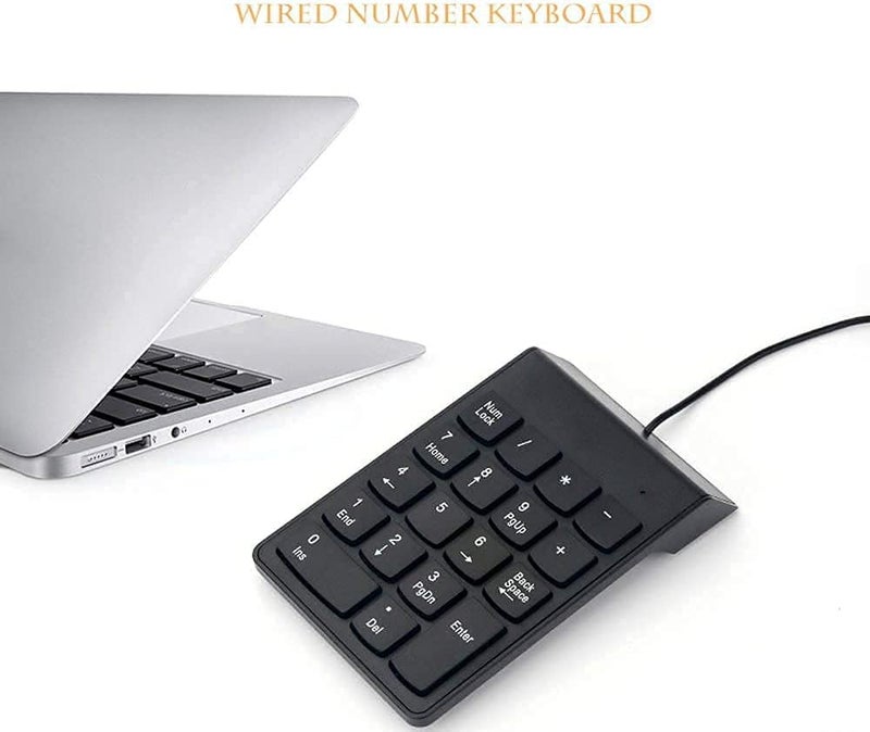Mini USB Keyboard USB Wired Numeric Keyboard Keypad Adapter 18 Keys Compatible Laptop PC Windows 2000 XP Vista 7 or Millennium Edition - Image 5