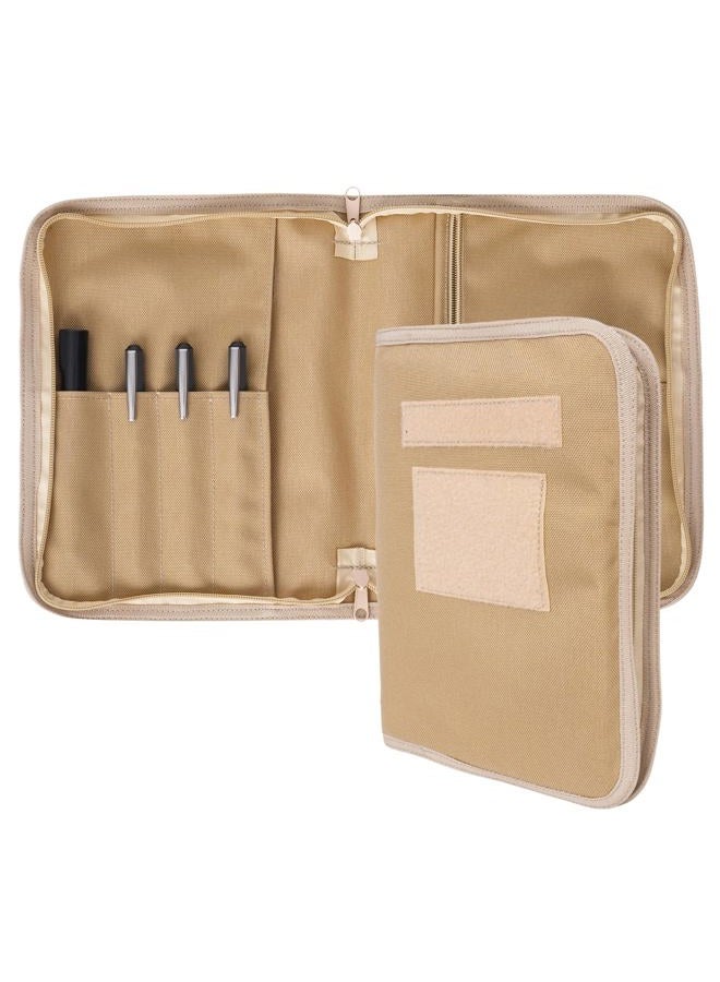 VEPKOIT Tactical Notebook Cover with Zippered for Folders, Large OCP Binder Planner Tactical Portfolio Organizer and A5 Notebook Binder Cover, 7" x 9" Weatherproof Handbook Cover - Coyote (Cover Only) - Image 1