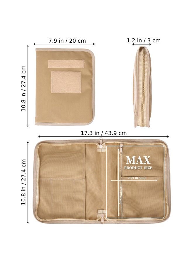 VEPKOIT Tactical Notebook Cover with Zippered for Folders, Large OCP Binder Planner Tactical Portfolio Organizer and A5 Notebook Binder Cover, 7" x 9" Weatherproof Handbook Cover - Coyote (Cover Only) - Image 3