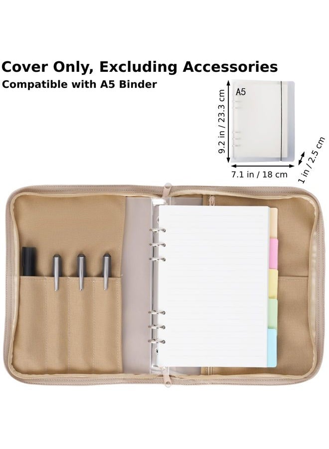 VEPKOIT Tactical Notebook Cover with Zippered for Folders, Large OCP Binder Planner Tactical Portfolio Organizer and A5 Notebook Binder Cover, 7" x 9" Weatherproof Handbook Cover - Coyote (Cover Only) - Image 2