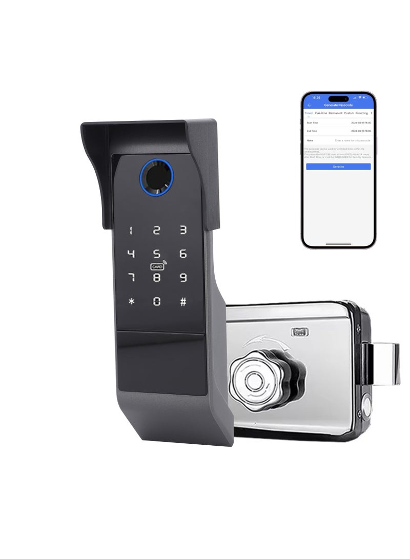 YASUCISS Smart Door Lock,WiFi and Bluetooth 2in1 Fingerprint with Keypads Keyless Entry,APP Control Touchscreen for Office Home Apartment Airbnb - Image 1