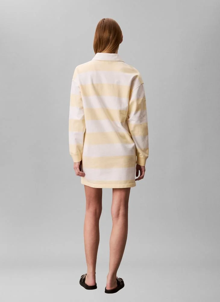 Calvin Klein Jeans  Casual Varsity Stripe Mini Polo Dress for Women | Best Price UAE