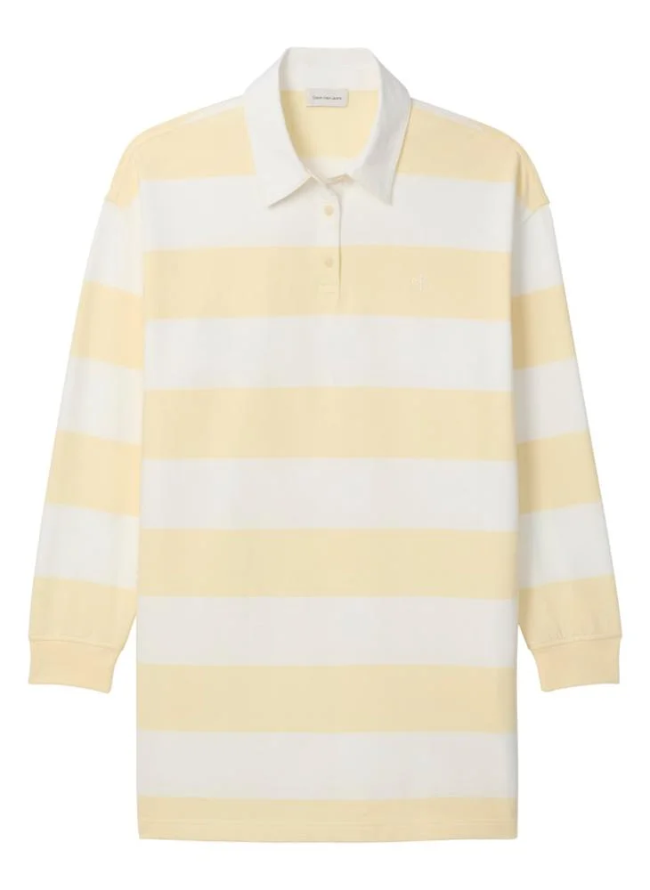 Calvin Klein Jeans  Casual Varsity Stripe Mini Polo Dress for Women | Best Price UAE