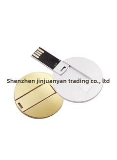 Generic Metal Card Usb Flash Drive Round Flip Usb Flash Drive Wedding Exhibition Event Business Card Usb Flash Drive Suspendrive Free Proofing-Capacity:128GB  - Image 1