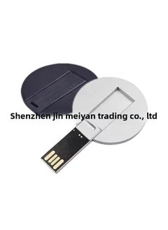 Generic Metal Card Usb Flash Drive Round Flip Usb Flash Drive Wedding Exhibition Event Business Card Usb Flash Drive Suspendrive Free Proofing-Capacity:128GB  - Image 2