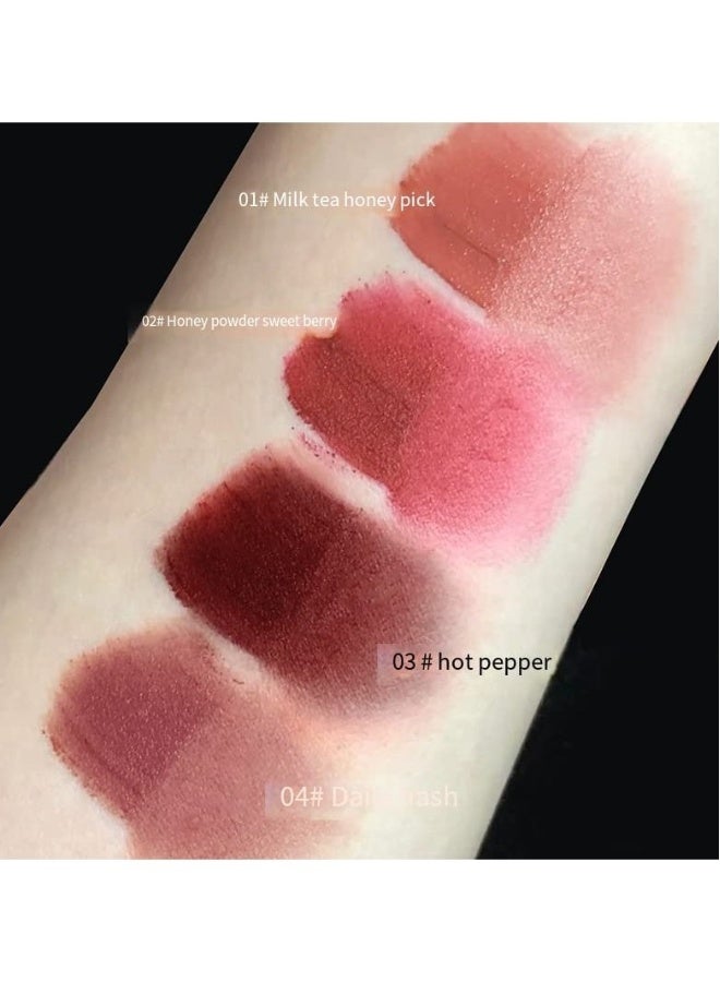 Matte Velvet Lip Gloss Velvet Fog Lip Muddy Texture Long Lasting Non-Stick Cup Waterproof Feminine Lipstick for Lips and Cheeks Cute Bear Beauty Makeup - Image 3