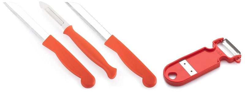 Ritu Movable Peeler, Multicolour & Kitchen Knife Set of 3, Multicolor, Small (J-284) - Image 1