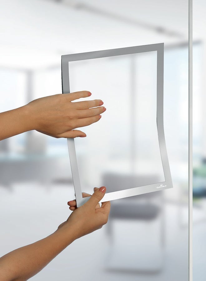 ديورابل مجلد ملف لاصق بحجم A4 | حامل مستندات مغناطيسي ثنائي الوجه للزجاج مضاد للانعكاس للتبديل السريع لوثائق A4 عمودي/أفقي 236×323 مم صنع في ألمانيا — ديوريبل - Image 2