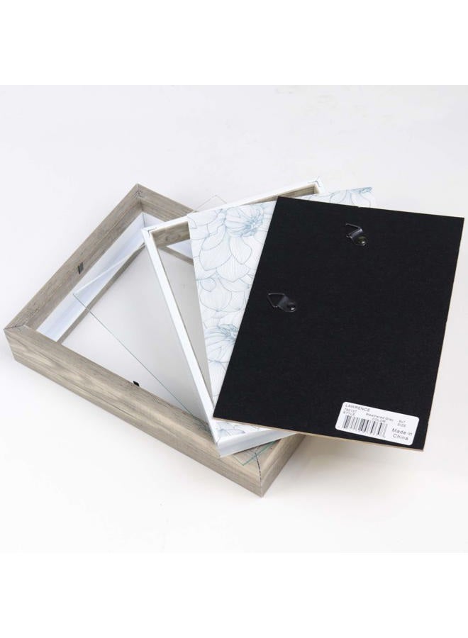 Lawrence Frames Shadow Box Frame, Polystyrene, Natural Gray, 5x7 - Image 4