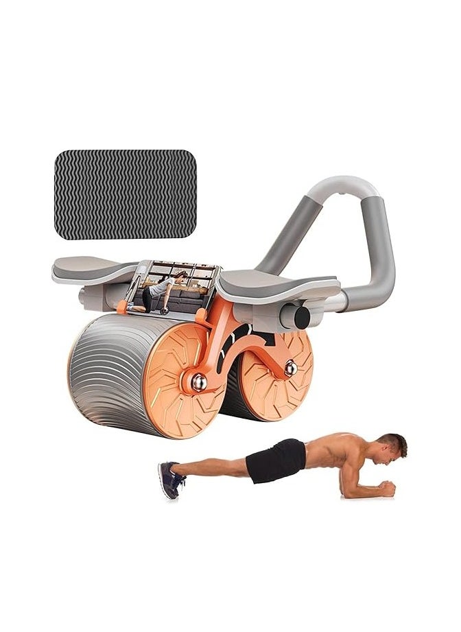 Zoom Plus New with timer Ab Abdominal Exercise Roller Elbow Support abs roller wheel core exercise equipment Automatic Rebound Abdominal Wheel  - Image 1
