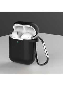 Generic Protective Silicone Soft Case For Airpods Pro 2345 Bluetooth Earphones Anti-fall Shockproof Cover Digital Computer Accessories-Color:Black-Applicable Model:airpods Pro Thickened pearlescent Bag Pack  - Image 1