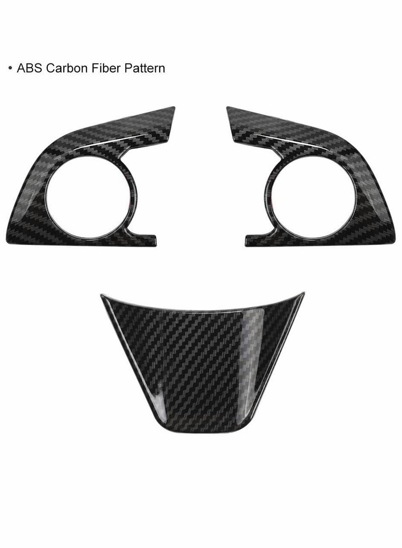 Generic Auto ABS Steering Wheel Cover Trim Frame Sticker Sport Style - Carbon Fiber Grain, for Toyota Camry 2022 2021 2020 2019 2018, for Avalon Accessories (3pcs) - Image 2