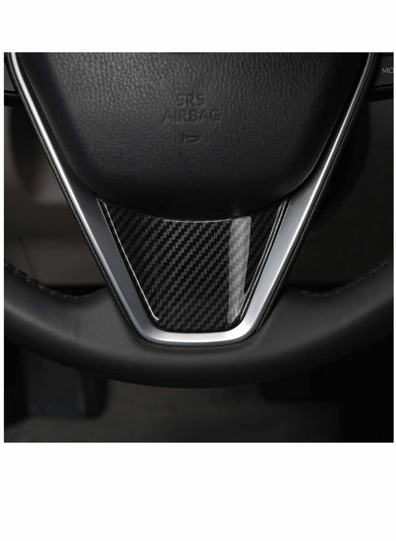 Generic Auto ABS Steering Wheel Cover Trim Frame Sticker Sport Style - Carbon Fiber Grain, for Toyota Camry 2022 2021 2020 2019 2018, for Avalon Accessories (3pcs) - Image 5