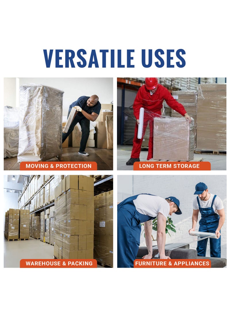 Duravel Stretch Film, Shrink Wrap for Pallet Wrap, Industrial Strength Stretch Wrap, Moving Wrapping Plastic Roll Industrial Packaging, (50 METER-6ROLL) - Image 5