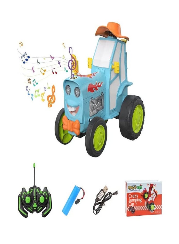 ألعاب سيارة القفز المجنونة، سيارة تحكم عن بعد للأطفال، ألعاب للأولاد سيارة بهلوانية مع موسيقى خفيفة LED، سيارة Rc قابلة لإعادة الشحن - Image 1