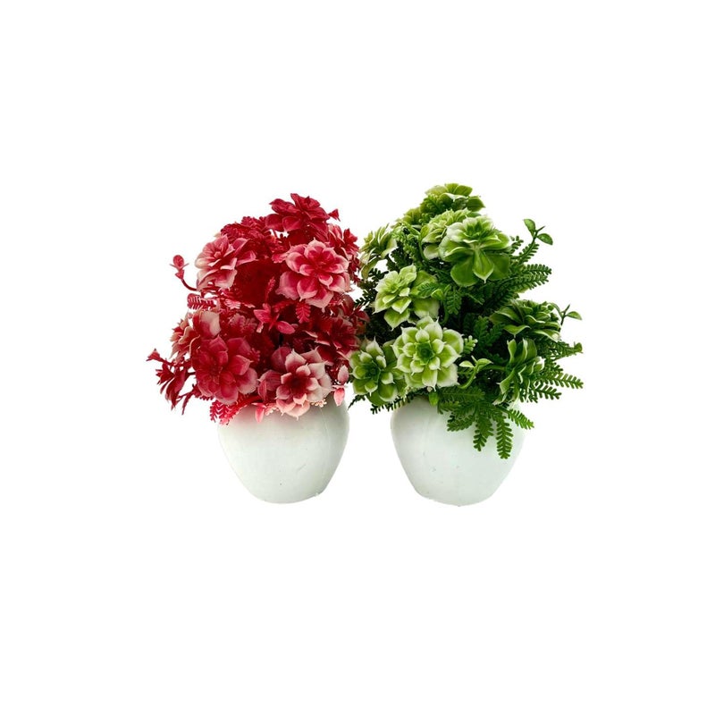 Madhav Enterprises Flowers Artificial Wild Plant with Pot Showcase Decoration Plants Flowers Fake Plant Artificial Plants for Home Decor Office Gifting Plants Decorative Pack of 2 RVAP12 - Image 1