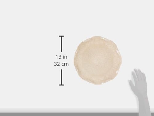 ChargeIt by Jay Charge It by Jay Roberta Iris Luster Charger Plate 13 Decorative Glass Service Plate for Home Professional Dining Perfect for Upscale Events Dinner Parties Weddings Catering 1 Piece Pearl - Image 2
