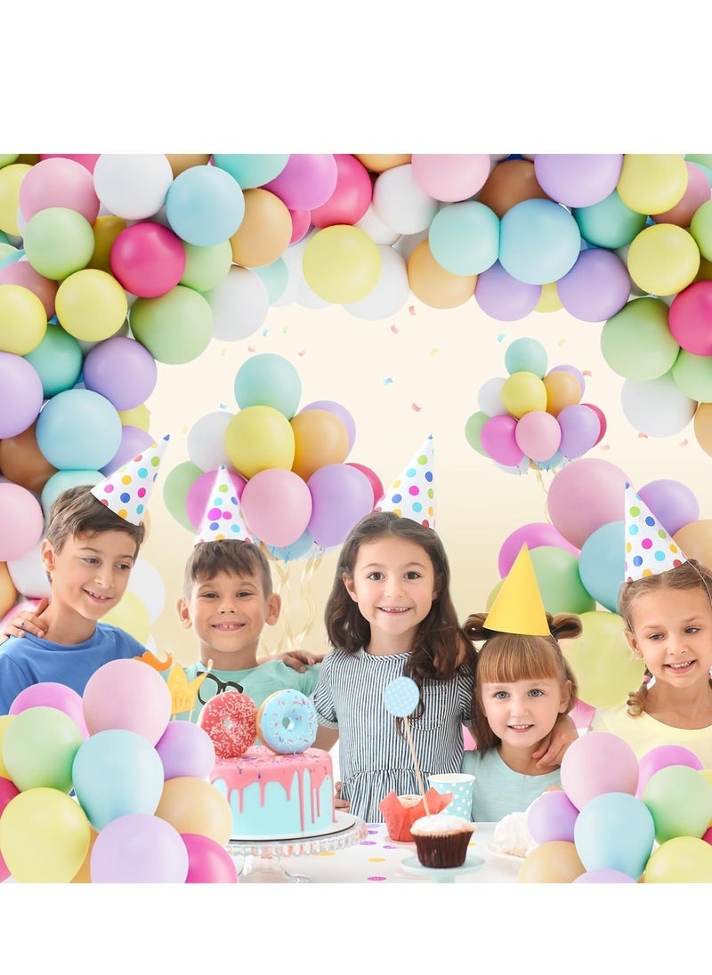 Sharpdo Balloons Assorted Color Macaron Balloons Colorful Band Gold Wave Ball Rainbow Candy Color Balloon for Kidâ€™s Birthday Party Baby Graduation Party Supplies - Image 3