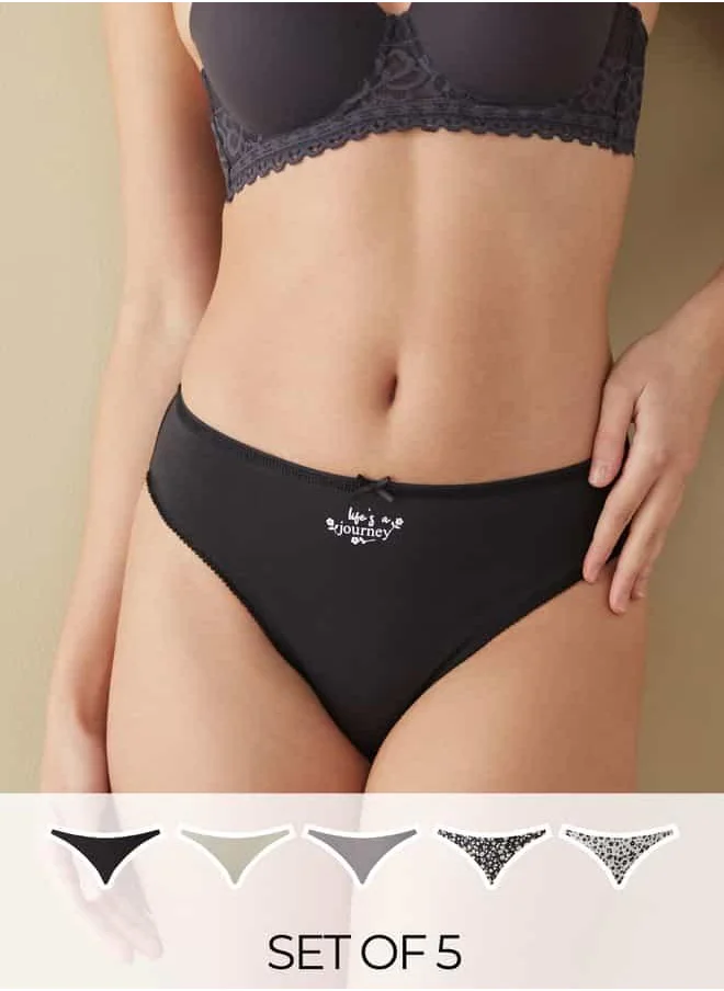 فاف Set of 5 - Printed Bikini Briefs