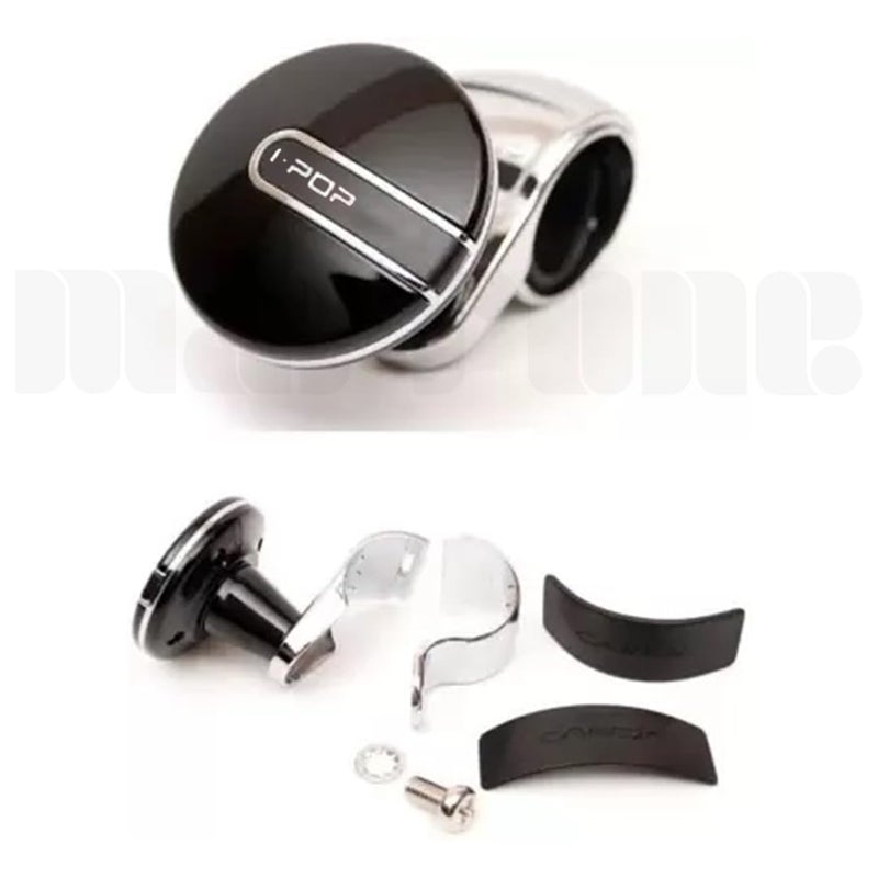 Marrone Universal Car Steering Wheel Rotator/Streering Holder/Silicone Power Handle for All Cars Steering Wheel Knob Metal Bearings, Suitable for Most Cars, Trucks (I-Pop (Black)) - Image 4