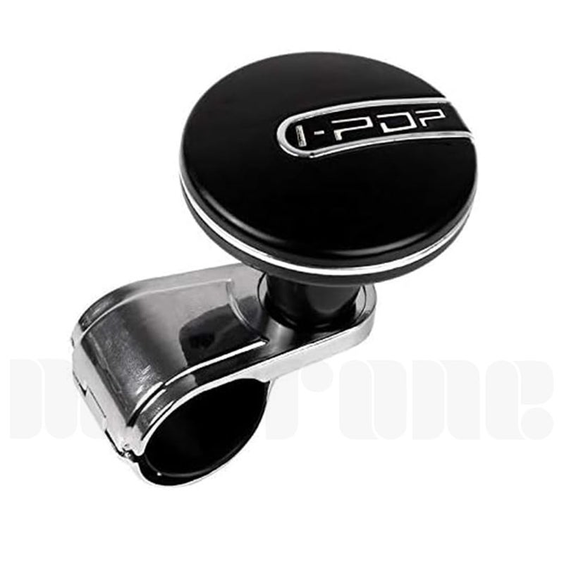 Marrone Universal Car Steering Wheel Rotator/Streering Holder/Silicone Power Handle for All Cars Steering Wheel Knob Metal Bearings, Suitable for Most Cars, Trucks (I-Pop (Black)) - Image 1