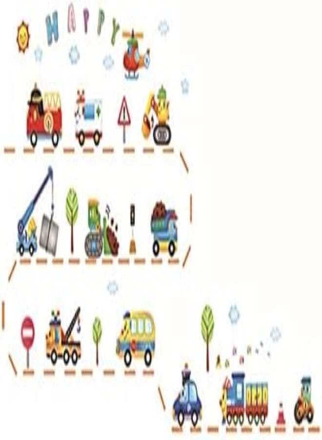 OR Wall sticker environmental protection Bathroom children's room cartoon car removable Decals Kindergarten decoration