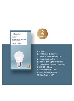 Electrolux Electrolux Smart LED Solution Warm White Lamp, 6W, 500 Lumens, 15000 Hours Lifetime  - Image 5