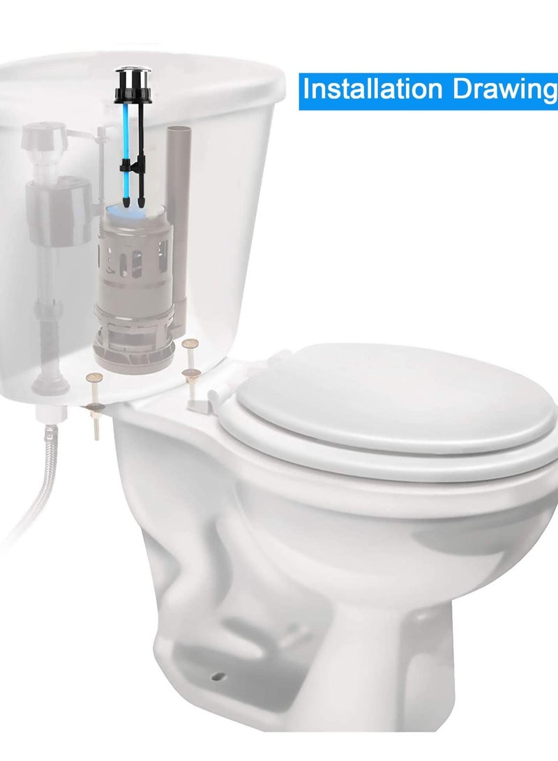 SOLARAE Toilet Push Button 38mm Thread Diameter Dual Push Flushing Button Adjustable Toilet Water Tank Button - Image 5