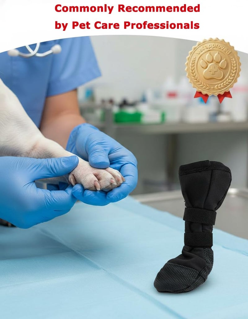 JURUAA Dog Booties for Injured Paw,Breathable Wound Recovery Boots, Dog Socks to Prevent Licking Paws,Waterproof Wound Protector,Feet Cover Bandage Shoe Large - Image 5