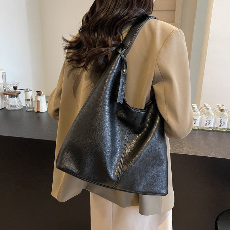 French Handbag Women'S Niche High-End Underarm Bag Large Capacity Leopard Tote Bag - Image 2
