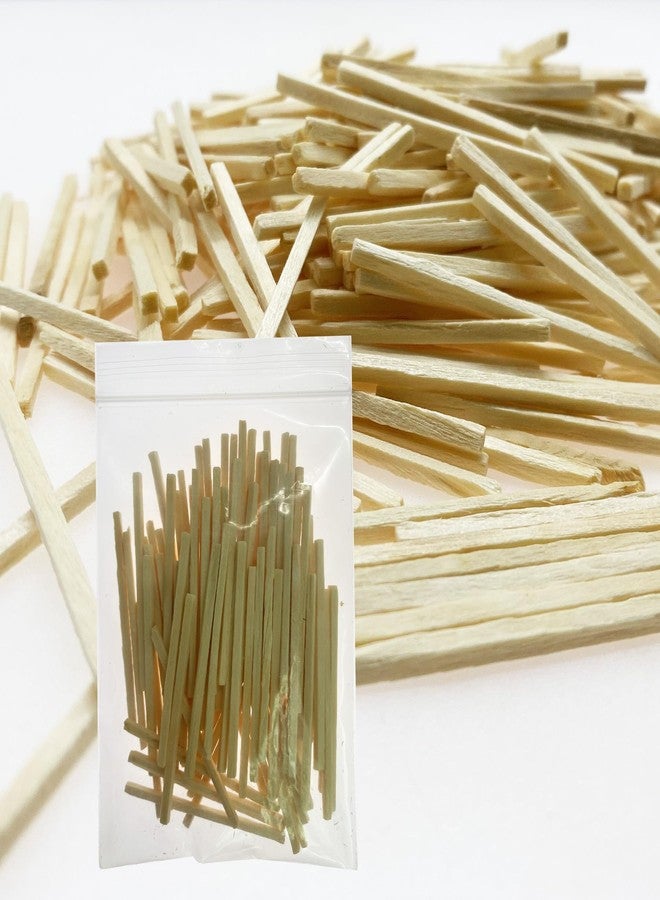 Cayway 300 Pieces Miniature Wood Sticks Wooden Dowels Unfinished Hardwood Strips Natural for DIY Crafts Model Making Production of Railing Houses(50mm*2mm*2mm) - Image 3