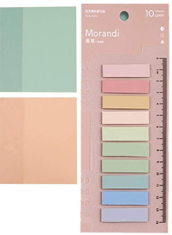 إمبرينت ملصقات لاصقة بألوان الباستيل من إمبرينت موراندي، 200 ملصق، وعبوتان من الملاحظات اللاصقة بألوان الباستيل مقاس 3x3 بوصة - Image 1